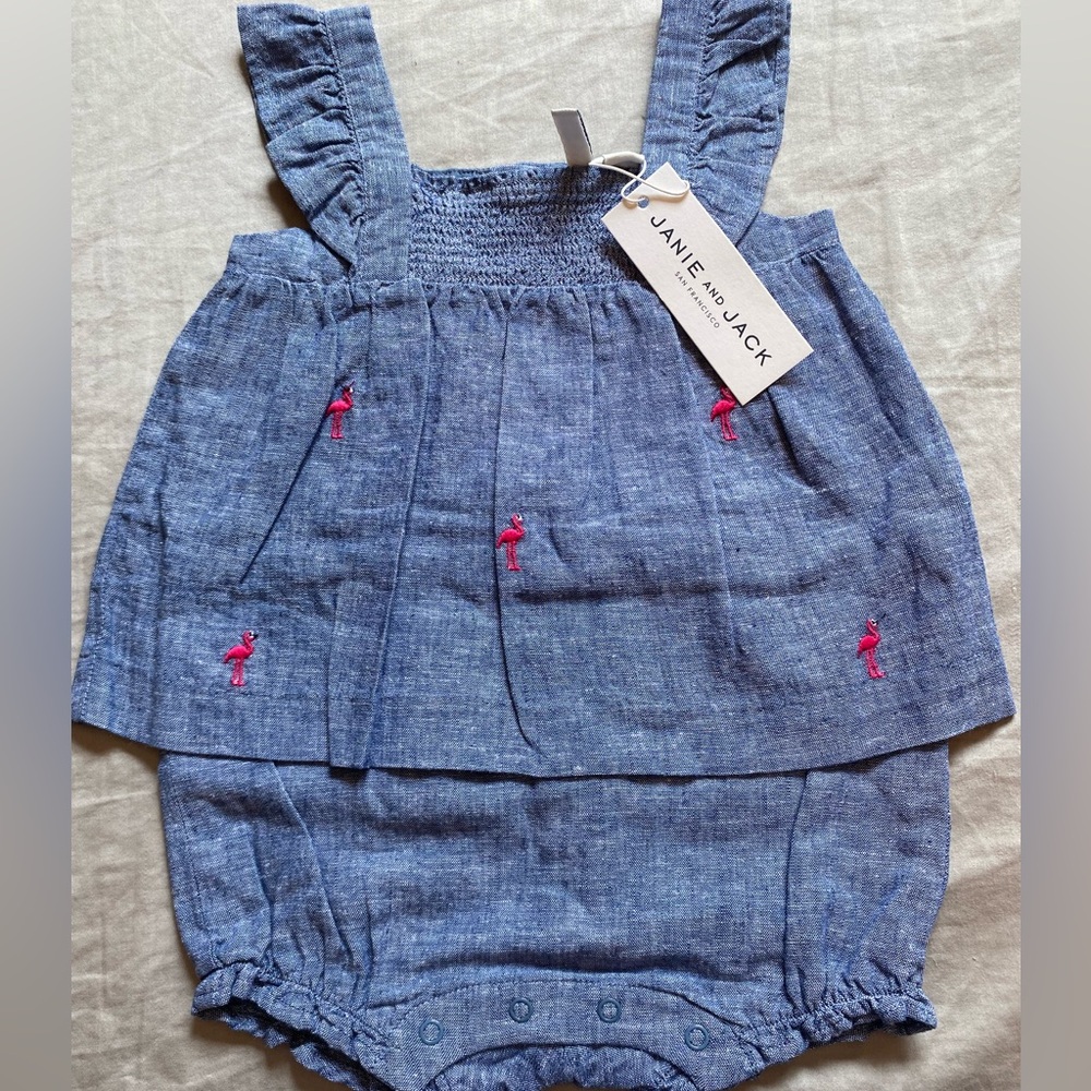 Janie and Jack Denim Style Romper